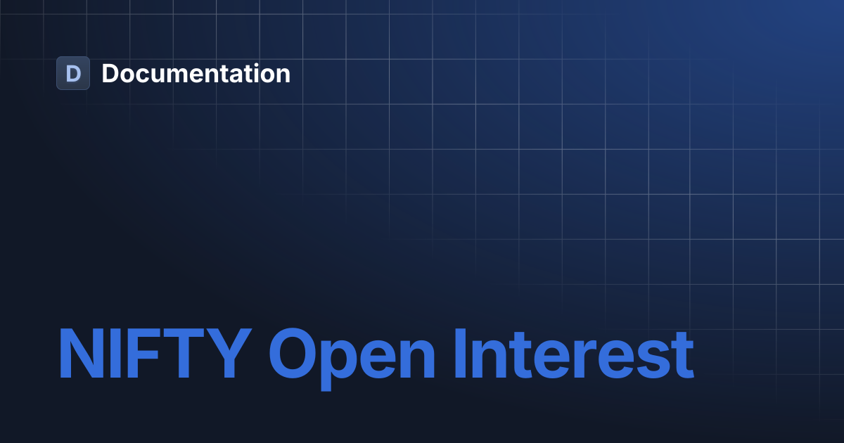 NIFTY Open Interest | Documentation