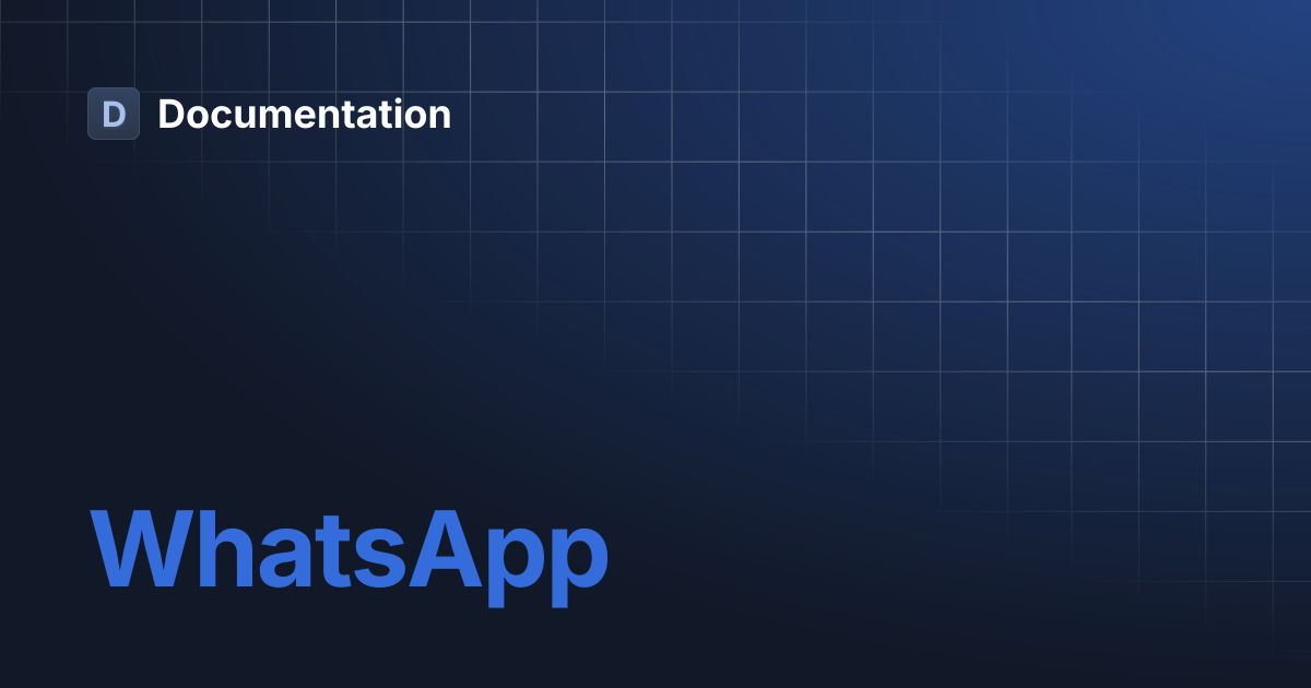 WhatsApp | Documentation