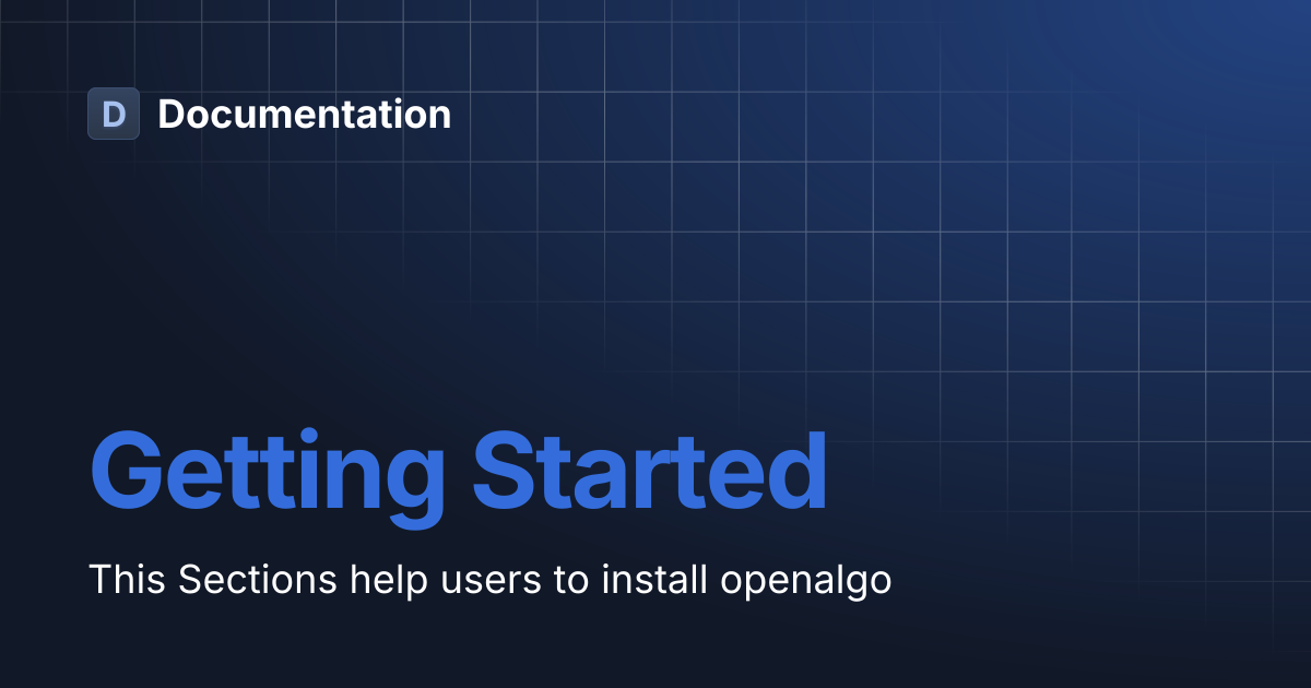 Getting Started | Documentation