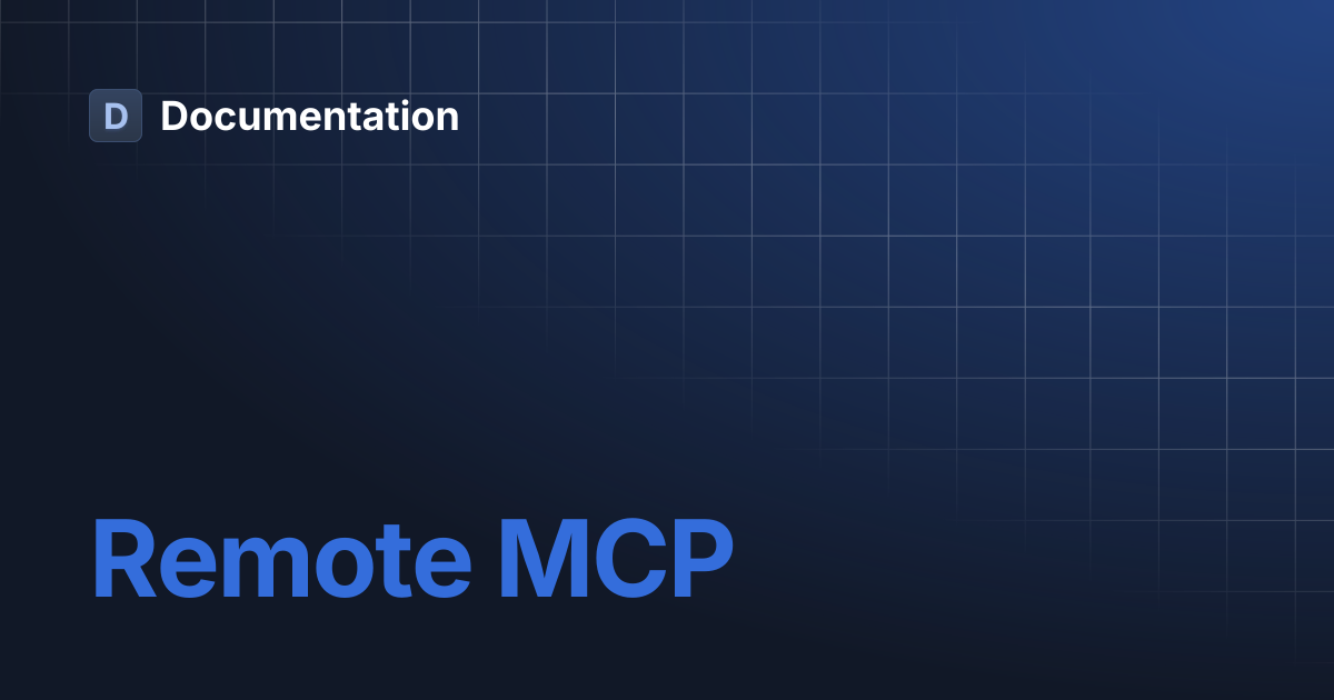 Remote MCP | Documentation