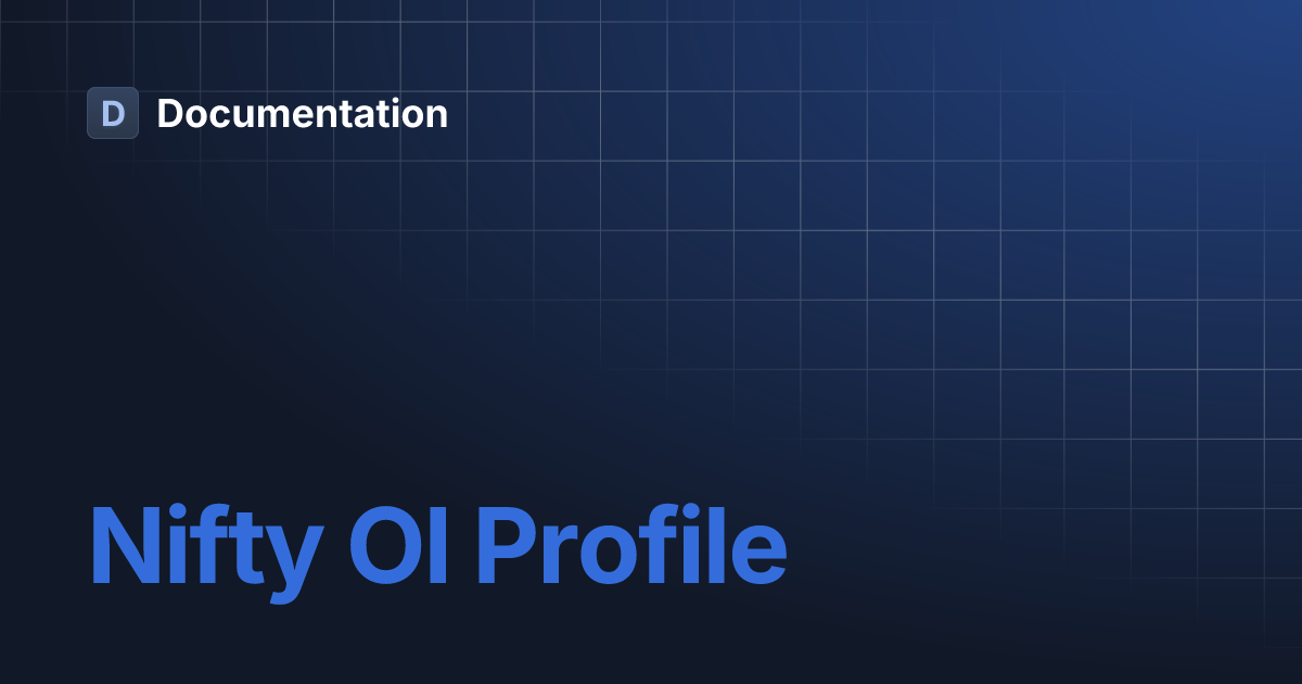 Nifty OI Profile | Documentation